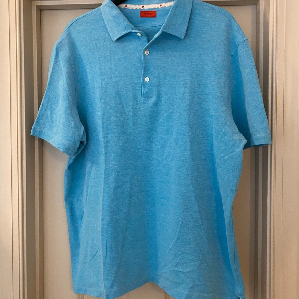 Isaia Light Blue Polo Shirt